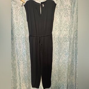 Lou & Grey Black Jumpsuit with Tapered Legs